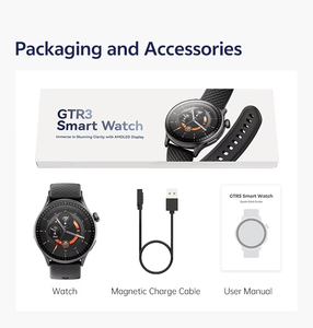 Montres intelligentes tendance GTR3 2026, écran AMOLED 1,43 pouce, étanches 3ATM, surveillance de la santé, <span class=keywords><strong>montre</strong></span> connectée sport pour hommes et femmes - Product Image 3