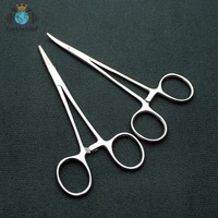 Pinces hémostatiques chirurgicales en acier inoxydable, droites ou coudées, dentées, pour la pêche, dentaires, de prélèvement, et ciseaux de pêche pour animaux de compagnie