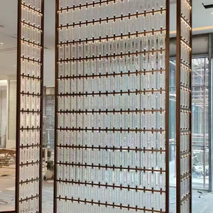 Stainless Steel Frame Crystal Screen PartitionLiving <strong>Room</strong>, Bedroom Wall Screens &amp; <strong>Room</strong> <strong>Dividers</strong> - Product Image 5