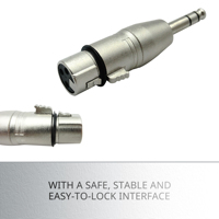 SINUSLIV 1/4 "Audio Plug 6.35mm Stereo \ Mono Plug TRS TS untuk XLR Male Female Adaptor untuk tahap mikrofon kabel nikel kontak XLR