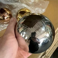 Boule décorative creuse en acier inoxydable 304 plaqué or, finition miroir pour la décoration intérieure et extérieure