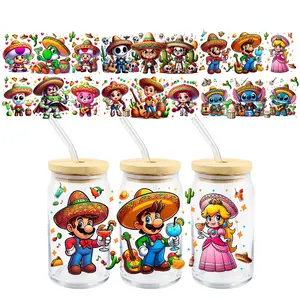 MIYA 4000+ Designs Uv Dtf Transfers Wraps Uvdtf Cold Sticker For 16oz Bottle Cups Cartoon Character Designs