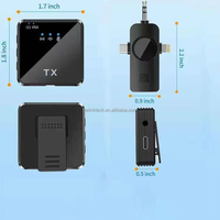 Microphone à condensateur double canal F11 avec suppression du bruit et bonnette anti-vent, sans fil USB-C pour Vlog et diffusion en direct