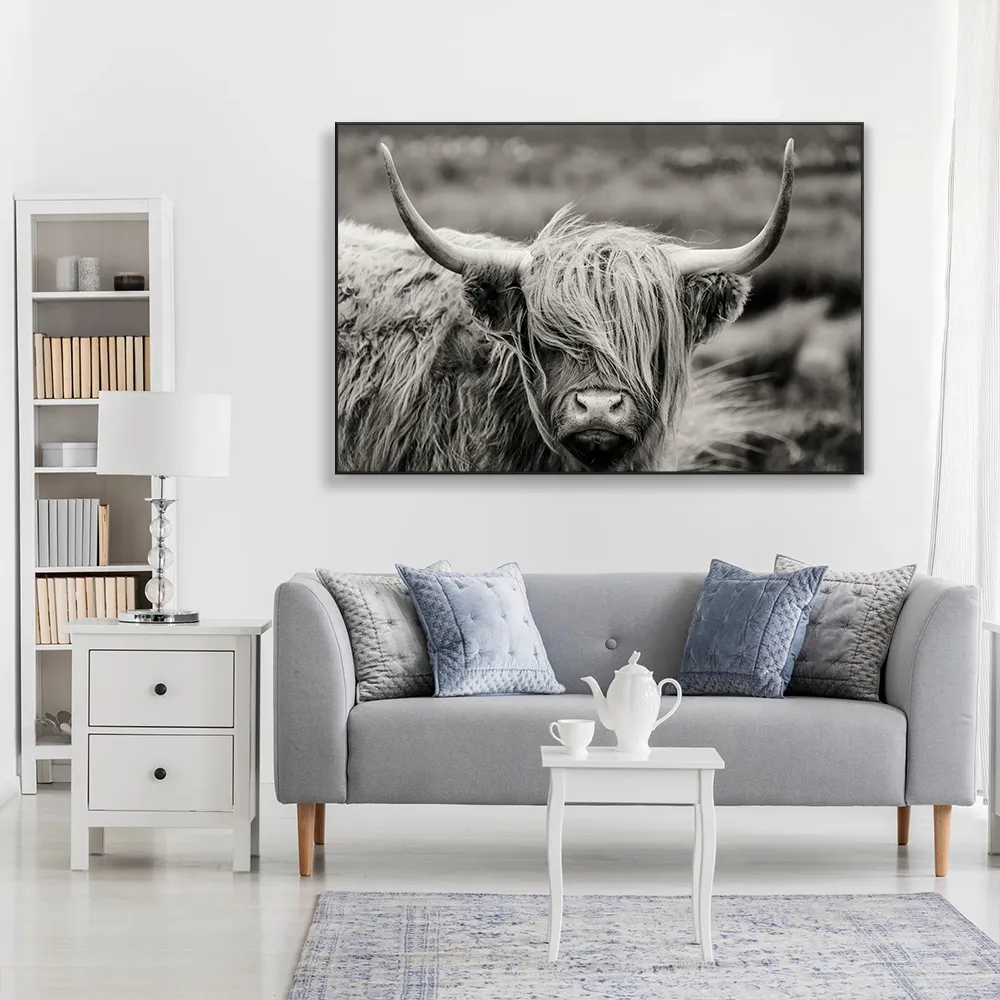ArtDirect Perejogina Gallery Wrapped Canvas Museum Art Titled: Wild Filed Bull