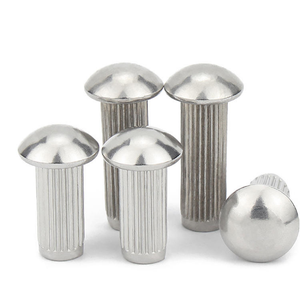 Rivet moleté en acier inoxydable 304 à tête champignon, spécification standard - Product Image 1