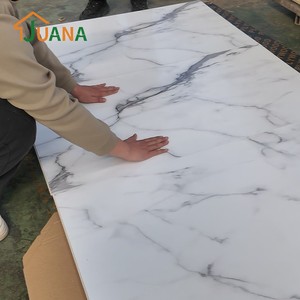 Lámina SPC con Textura de Mármol, Azulejos de Vinilo de Lujo <span class=keywords><strong>para</strong></span> Pared, Resistentes al Agua y a los Arañazos, Tablero Decorativo <span class=keywords><strong>para</strong></span> Pared Interior de Cocina - Product Image 1