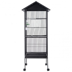 Gabbie per uccelli grande tetto portatile con ruote gabbia per pappagalli rotolamento nero fenice allevamento di grandi dimensioni stormi canarino pappagalli gabbia per parrocchetti - Product Image 2