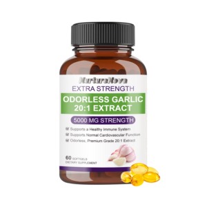 Extrait d'ail sans odeur 20:1 en gélules molles, 60 capsules, directement de l'usine, complément alimentaire pour le soutien immunitaire, saveur personnalisée, O Problemed - Product Image 1