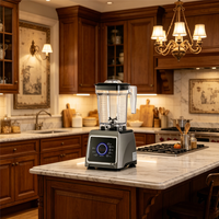 CE-gecertificeerde 1500W 24000RPM hogesnelheidsblender met 1,5L roestvrijstalen bodem, aanraakbediening, automatische reiniging, professioneel en commercieel gebruik.