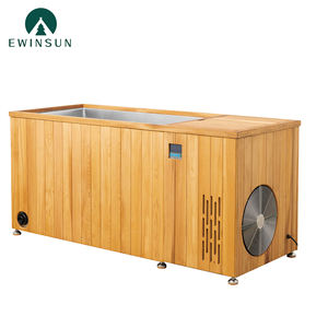 Récupération des athlètes professionnels Baignoire à glace en acier inoxydable Cadre industriel en cèdre rouge naturel pour salle de sport d'hôtel Physique intérieur - Product Image 3