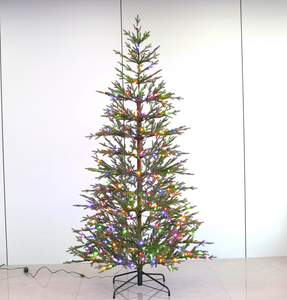 Leds blanches chaudes pré-éclairées à charnière large <span class=keywords><strong>sapin</strong></span> 150CM 180CM 210CM PVC aiguille dure arbre de noël en épicéa mélangé avec charnières en métal - Product Image 3
