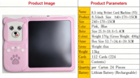 Dispositivo de Educación Temprana 2 en 1, Tableta de Escritura LCD de Plástico, Tarjetas de Memoria Interactivas con Voz, 224 Palabras, Juguete Educativo Bilingüe, Pizarra y Tarjeta de Escritura