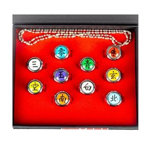 Conjunto de anillos Ninja ajustables Cosplay Anime <span class=keywords><strong>Akatsuki</strong></span> Fans accesorios de disfraces regalos - Product Image 3