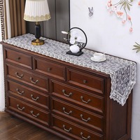 Nappe ronde en dentelle française brodée, blanc beige, chemin de table floral pour chambre à coucher, maison, hôtel, mariage, fête, luxe élégant