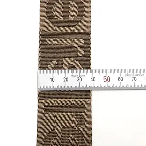 Cinturino in nylon jacquard con logo in rilievo 3d personalizzato di alta qualità per borse