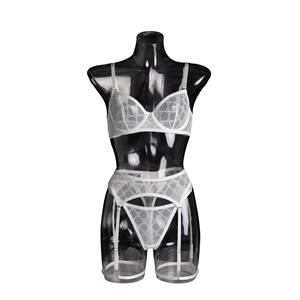 Ali Express Europe & US Hot-Selling Sexy Mesh Dessous Set Atmungsaktive Medium Control 2-teilig für Stitching Spot - Product Image 5