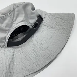 Cappello da pescatore regolabile su misura per le donne degli uomini semplice protezione solare portatile cappello da sole cappelli da secchio