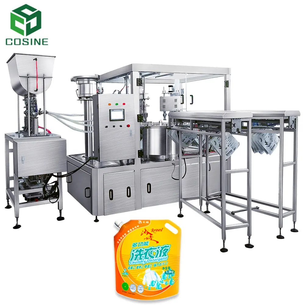 Automatic Milk juice bag spout pouch filling capping machine aseptic pouch filling and sealing machine