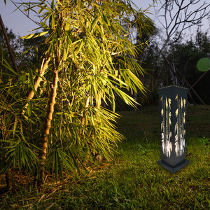 Lampe de jardin moderne en aluminium, IP65, résistante à l'eau, LED, à poser au sol, DC 6V, avec détecteur de mouvement, éclairage solaire - Product Image 5