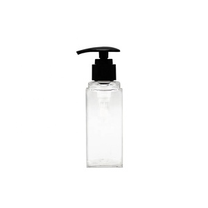 150 Ml Make Up Mỹ Phẩm Nền Tảng Chất Lỏng Chai Lotion Pet Nhựa Mỹ Phẩm Bao Bì Quảng Trường Rõ Ràng <span class=keywords><strong>Container</strong></span> Với Bơm Màu Đen - Product Image 1