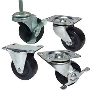 Rueda de goma sólida universal de 2/2, 5/3/4/5 pulgadas de diámetro para parrilla de barbacoa, carro de vagón, timón eléctrico - Product Image 2
