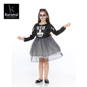 ODM venta al por mayor <span class=keywords><strong>disfraz</strong></span> de Halloween para niños España México Día de los muertos fantasma <span class=keywords><strong>novia</strong></span> <span class=keywords><strong>disfraz</strong></span> huesos tutú vestido para escenario - Product Image 1