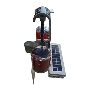Luz de Advertencia Solar LED KSL-Q484 Roja IP65 260mm, Luz de Señalización para Uso en Exteriores - Product Image 4