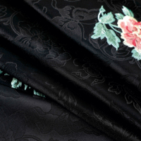 Tissu Jacquard 100% Polyester Brodé Respirant Gaufré pour Sacs, Robes d'Été, Chaussures de Mariage, Coussins, Rideaux
