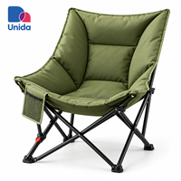 Chaise pliante Moon Chair portable, rembourrée, de forme carrée, en tissu Oxford, pour le camping en plein air, le jardin, les pique-niques, l'utilisation à domicile