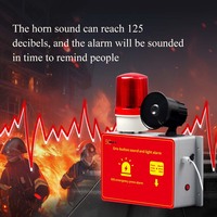 12V Ton- und Blitzlicht-Sirenenalarm 110dB Akustische & Visuelle Warnleuchte mit Blinkender LED für Sicherheitsalarmsysteme