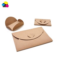 Fournisseur chinois de qualité, 100 enveloppes porte-cartes 4 x 2,75 avec fermoir en forme de cœur mignon pour mini-cartes de crédit et de débit