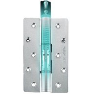 Charnière robuste en aluminium spatial noir mat de 5 pouces de type Q avec amortisseur à ressort amovible à fermeture automatique pour portes coupe-feu/bois
