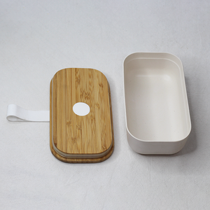 Boîte à lunch écologique personnalisée, biodégradable, étanche, en fibre de bambou, boîte à lunch <span class=keywords><strong>bento</strong></span> avec couvercle en bambou - Product Image 3