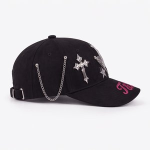 Gorra de Béisbol Estructurada de 6 Paneles con Logotipo Personalizado y Pedrería, en Gamuza Sintética, para Promoción y Venta al Por Mayor - Product Image 2
