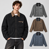 Nouvelle Collection Automne : Blouson Bomber Vintage Décontracté en Coton, Vêtement d'extérieur Coupe-Vent Écologique avec Fermeture Éclair