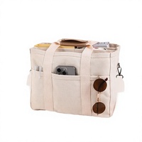 Sac fourre-tout en toile de coton réutilisable, écologique, de haute qualité, à motif géométrique pliable, avec logo personnalisé, grande capacité, poignée de transport