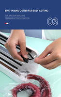 QH-65 66 économiseur de nourriture scellant sous vide compact scellant sous vide avec coupe-sac bon prix qualité Mini Portable