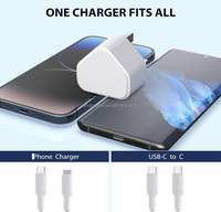 Échantillon gratuit 20W USB C adaptateur de voyage TYPE C PD3.0 tête de charge rapide pour iPhone 14 13 12 11 iPad 3A chargeur mural