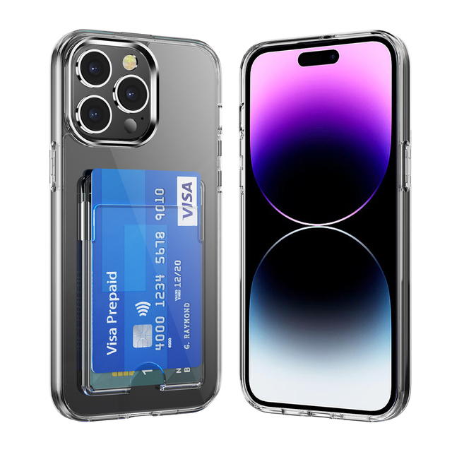 For Samsung S24 S23 Phone Back Cover Wholesale Shockproof TPU Credit Holder Card Slot Cell Phone Case Custom for iPhone 15 Pro