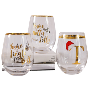 Logo personnalisé 260ml/330ml jus de boisson/tasses d'eau froide verre à vin épais sans tige en relief conception pour restaurant hôtel - Product Image 5
