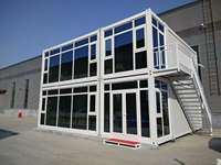 Casa Container Minimalista Senza Telaio in Vetro con Montaggio a Bullone, Studio Prefabbricato Modulare, Laboratorio Mobile per Creatori