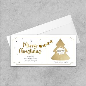 Tarjeta Rasca y Gana con Vuelo Sorpresa, Boleto de <span class=keywords><strong>Viaje</strong></span> Personalizado con Destino a Descubrir, Tarjeta Rasca y Gana de <span class=keywords><strong>Viaje</strong></span> para Regalo de Navidad - Product Image 2