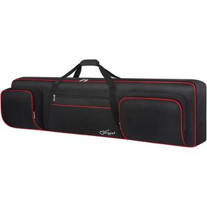 Free Sample 61 Keys Piano Keyboard Gig <b>Bag</b> with Adjustable Straps and 5-Pocket for Keyboard <b>Accessories</b>,61 Key Keyboard Case - Product Image 2