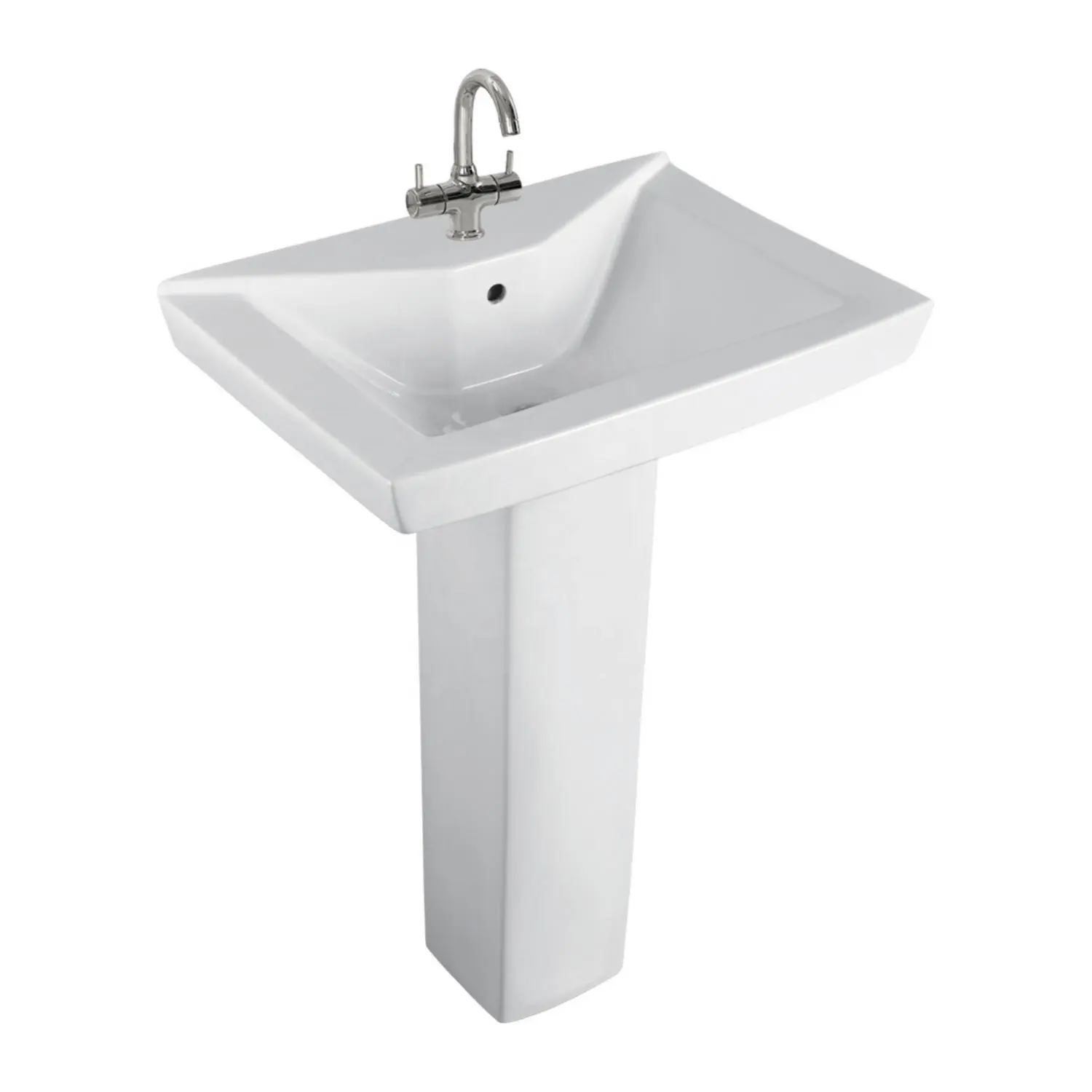 Vistaar-Lavabo de Lotus Con Pedestal cuadrado, soporte para fregadero, Material de cerámica, artículos sanitarios para baño, productos de Vistaar