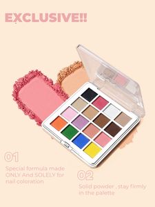 MyBeautyNails-polvo acrílico con logotipo personalizado, degradado sólido a granel, paleta de Polvo de pigmento comprimido - Product Image 2