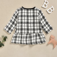 Ensemble de vêtements décontractés pour bébé fille, manteau à carreaux et robe tutu, tenue de fête pour enfants, collection automne-hiver