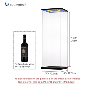 Boîte <span class=keywords><strong>de</strong></span> présentation <span class=keywords><strong>de</strong></span> bouteille <span class=keywords><strong>de</strong></span> vin en acrylique réglable anti-poussière personnalisée avec lumière LED pour vin rouge, bière et <span class=keywords><strong>whisky</strong></span> - Product Image 4