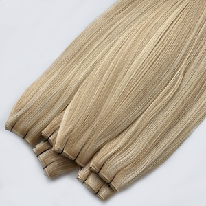 Extensioni per capelli Remy europei a doppia trama piatta in PU con foro invisibile, design innovativo, senza cuciture, di alta qualità 2026 - Product Image 6