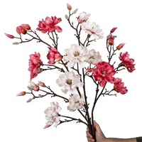 Grande fleur de magnolia artificielle, fausse fleur, nouveau style chinois, décoration de salon, table à manger, mariage, faux magnolia