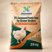 Jinmao Prémélange composé 3% de minéraux et oligo-éléments de qualité alimentaire pour poulets de chair en croissance 25 Kg